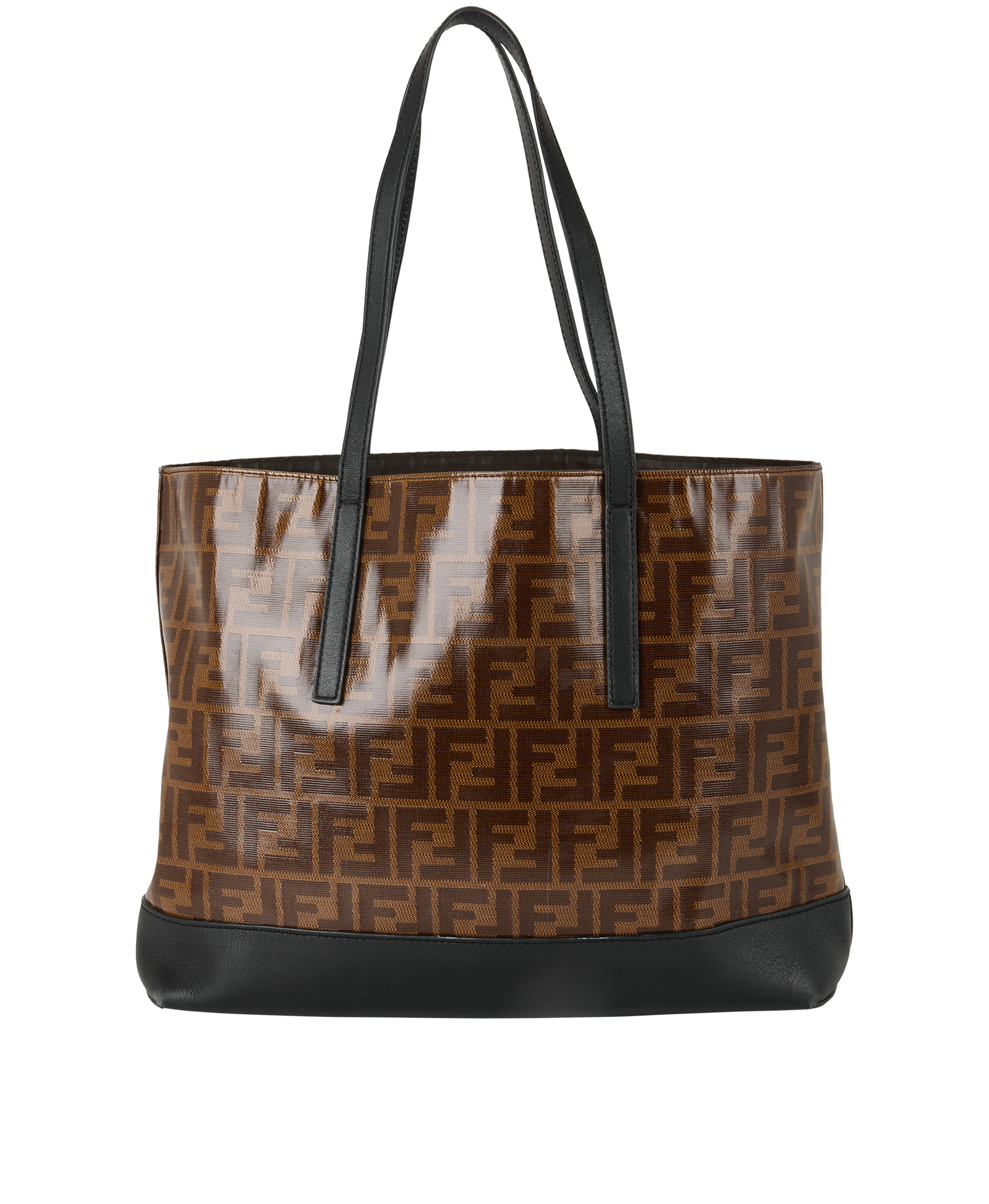 Zucca Tote, &pound;450, Handbags, Black/Brown, Canvas, Back view